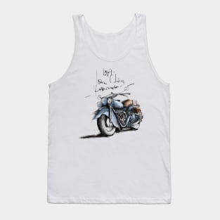 Vintage Motorcycle Sketch Tank Top